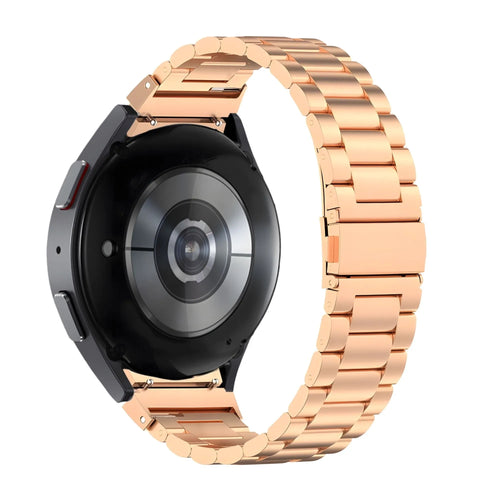 Steel Strap 'Classic', rose gold, on a watch, 3/4 rear view