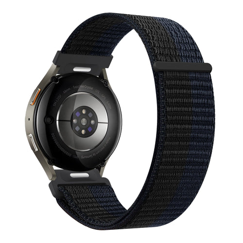 Bandz Huawei Watch GT 6 - 46mm Nylonarmband 'Easy fit' (Schwarz/Blau)