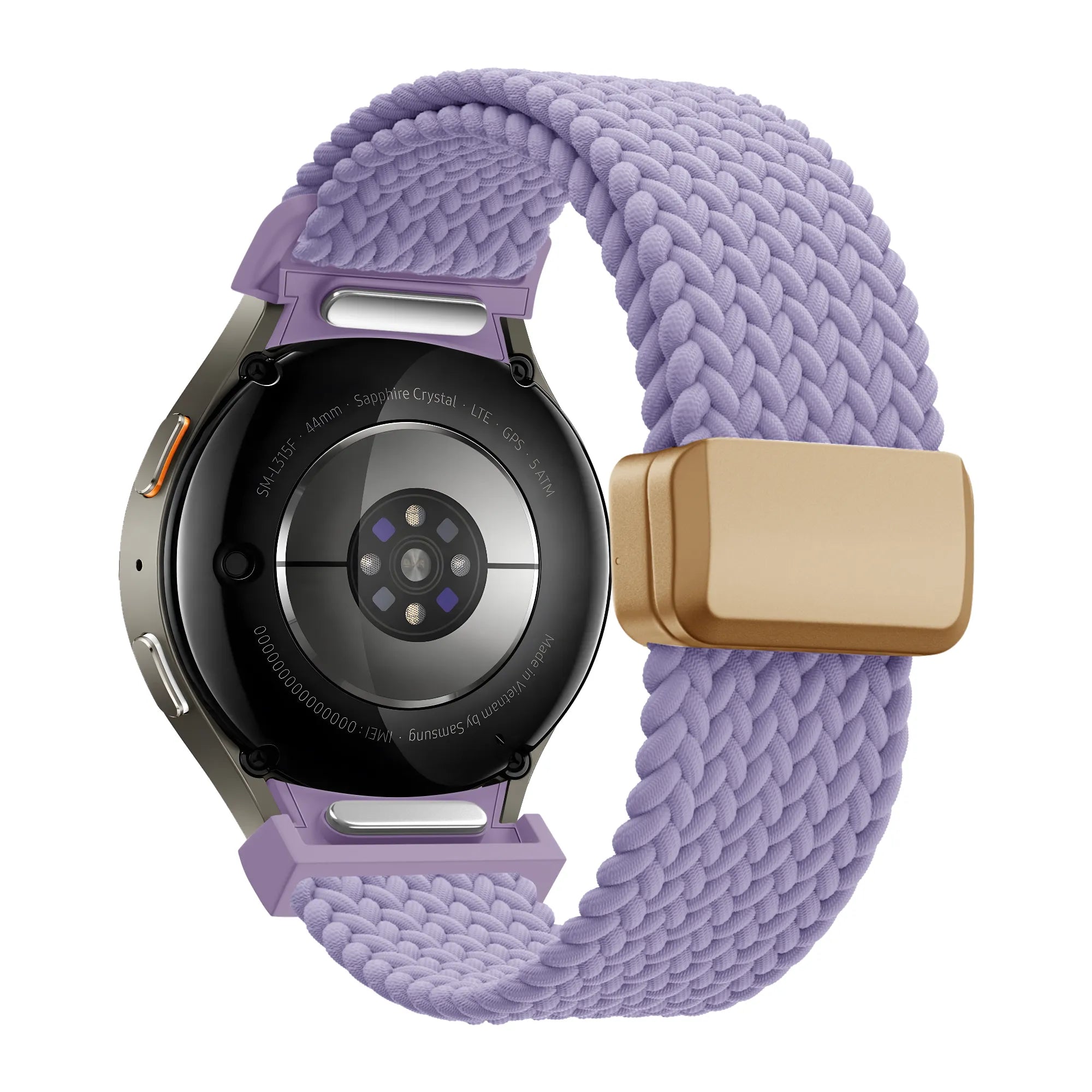 Bandz Samsung Galaxy Watch 6 Classic - 43mm Geflochtenes Armband 'Easy Fit' (Flieder)