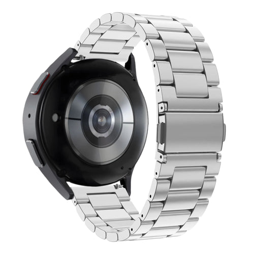 Steel Strap 'Classic', silver, on a watch, 3/4 rear view