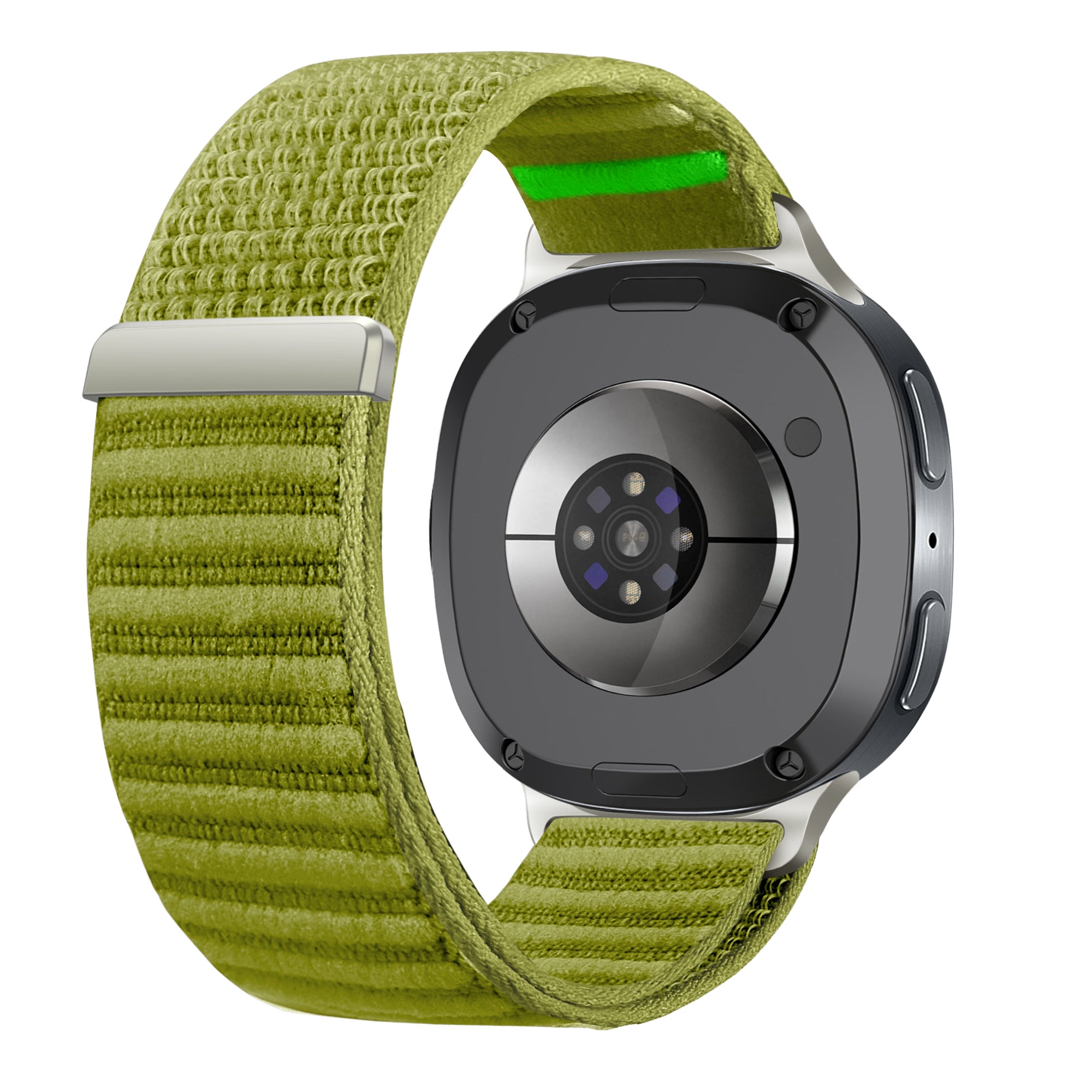 Samsung Galaxy Watch 8 - 44mm Wave Nylonarmband (Feldgrün)