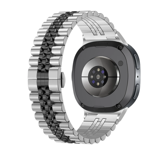 Samsung Galaxy Watch 8 - 40mm Jubilee Stahlarmband (Silber/Schwarz)