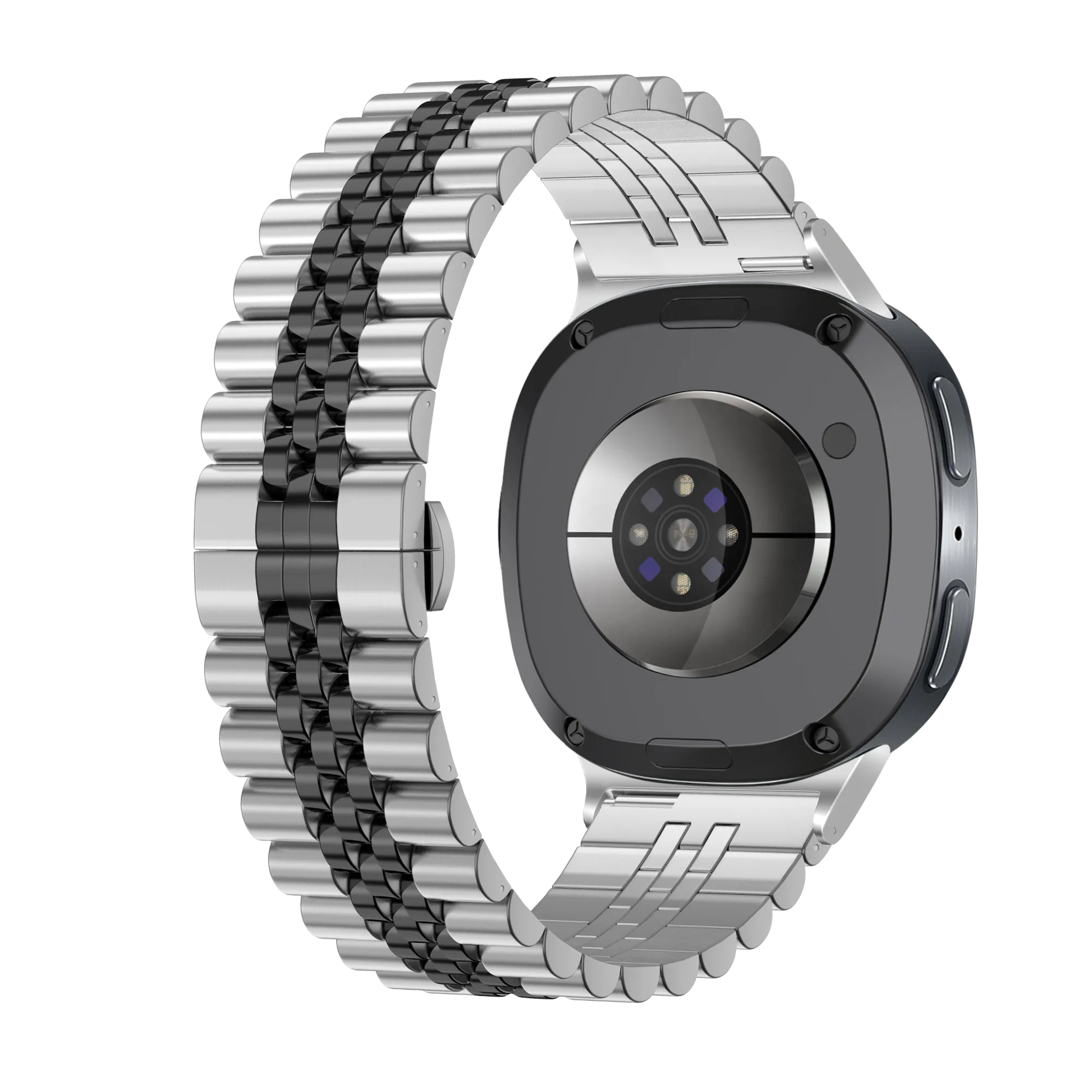 Samsung Galaxy Watch 8 - 40mm Jubilee Stahlarmband (Silber/Schwarz)