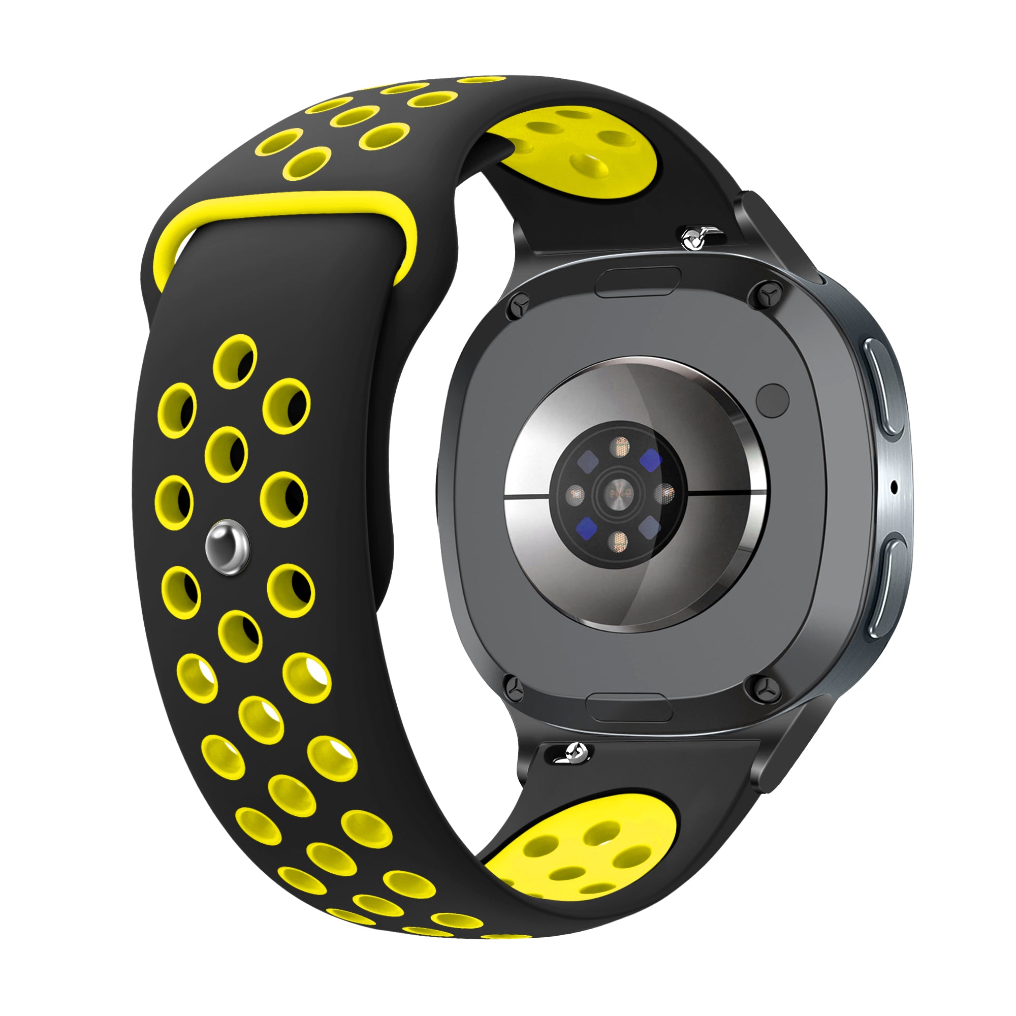 Samsung Galaxy Watch 8 - 44mm Sportarmband (Schwarz/Gelb)