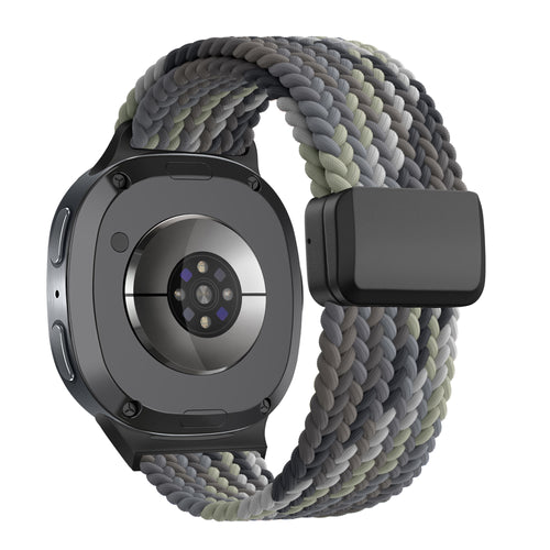 Bandz Samsung Galaxy Watch 8 - 44mm Magnetisches Geflochtenes Armband (Mandala Schwarz)