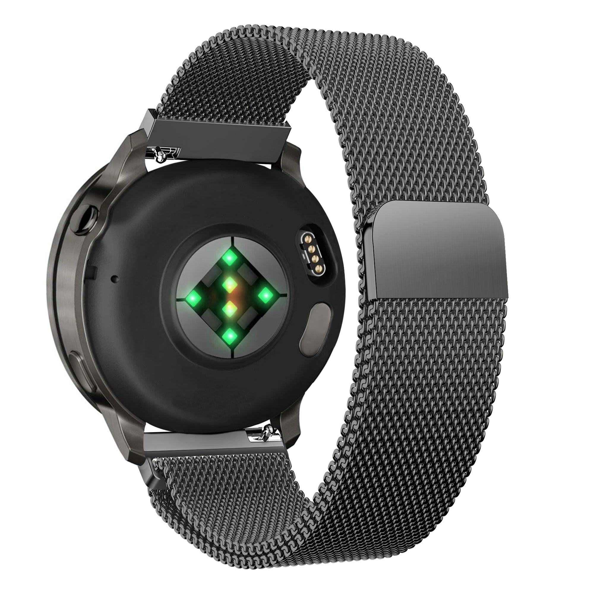 Bandz Garmin Vivomove 3s Milanese Loop Armband (Schwarz)