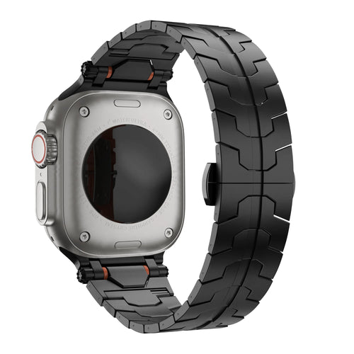 Bandz Apple Watch Gebürstetes Metallarmband 'Deluxe' (Schwarz)