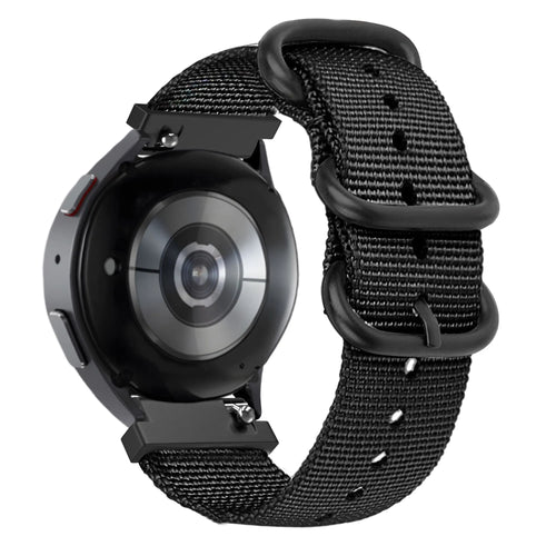 Bandz OnePlus Watch 3 Nylonarmband mit Schnalle (Schwarz)