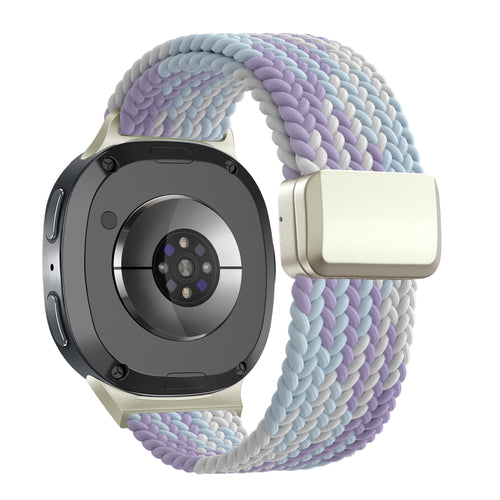 Bandz Samsung Galaxy Watch 9 - 40mm Magnetisch Geflochtenes Armband (Lila Mix)