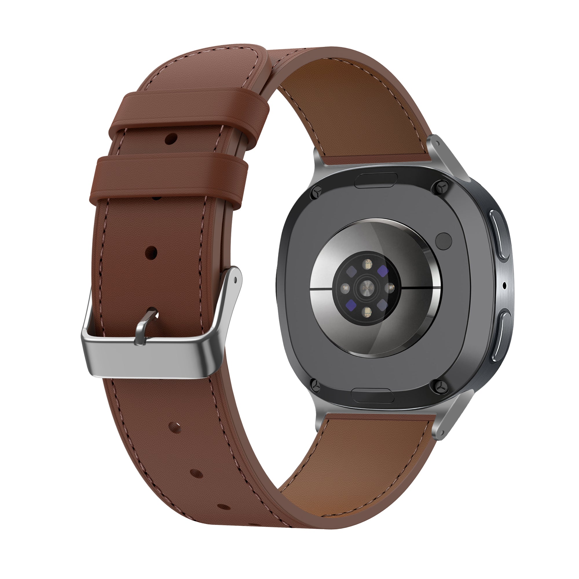 Samsung Galaxy Watch 9 - 40mm Modernes Lederarmband (Braun)