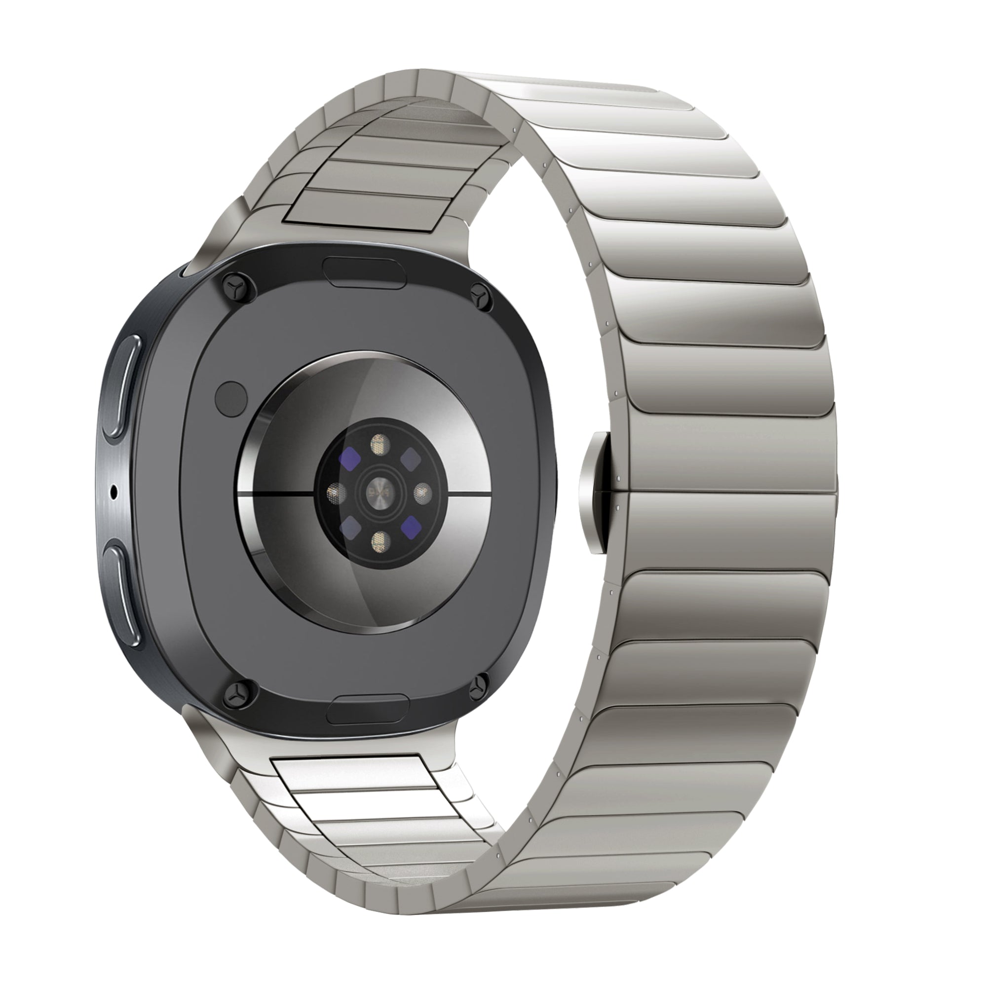 Bandz Samsung Galaxy Watch 9 - 44mm Steel Strap 'One Bead' (Titanium)