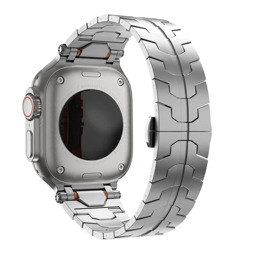 Bandz Apple Watch Gebürstetes Metallarmband 'Deluxe' (Silber)
