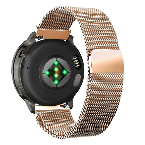 Bandz Garmin Vivoactive 4s Milanese Loop Armband (Roségold)