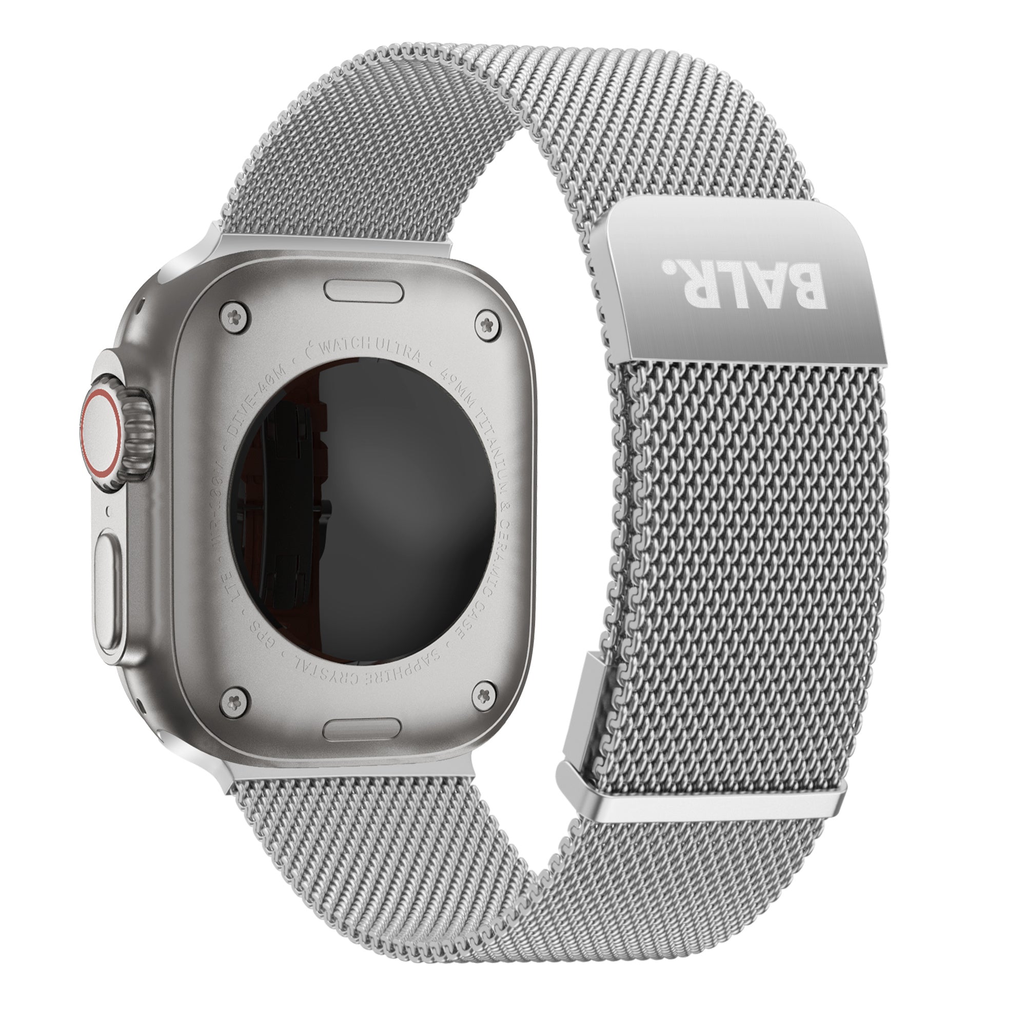BALR Apple Watch Ultra Milanese Armband (Silber)