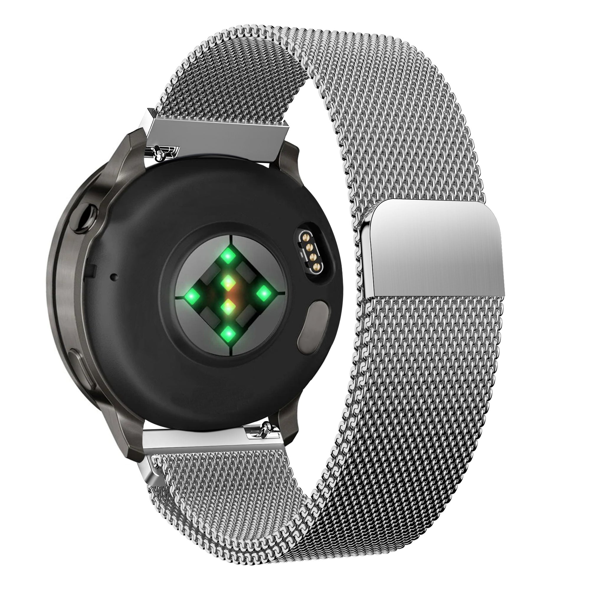 Bandz Garmin Vivomove 3s Milanese Loop Armband (Silber)