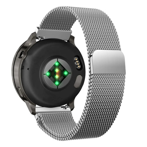 Bandz Garmin Forerunner 265s Milanese Loop Armband (Silber)