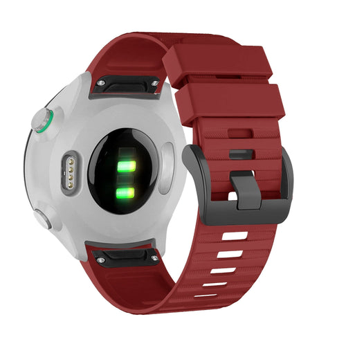 Bandz Garmin Forerunner 970 Buckled Silicone Strap (Red)