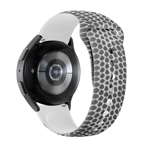 Silicone Patterned Strap, on a watch, 3/4 rear view