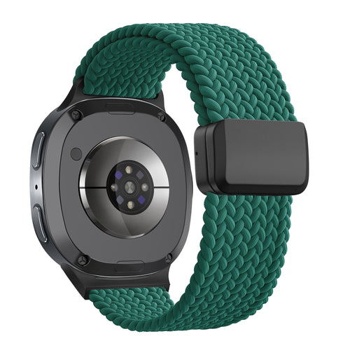 Bandz Samsung Galaxy Watch 8 Classic Magnetisches Geflochtenes Armband (Grün)