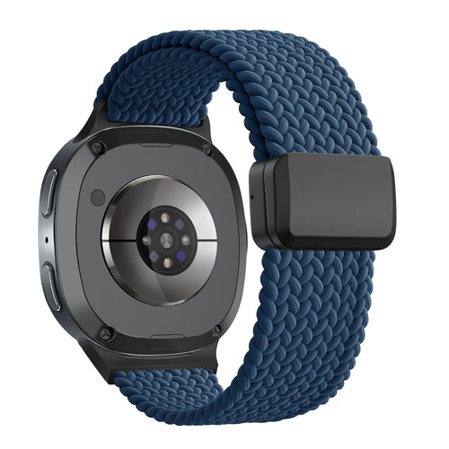 Bandz Samsung Galaxy Watch 9 - 44mm Magnetisch Geflochtenes Armband (Dunkelblau)