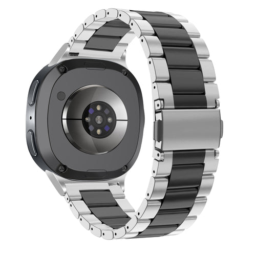 Bandz Samsung Galaxy Watch 8 - 44mm Stahlarmband 'Classic' (Silber/Schwarz)