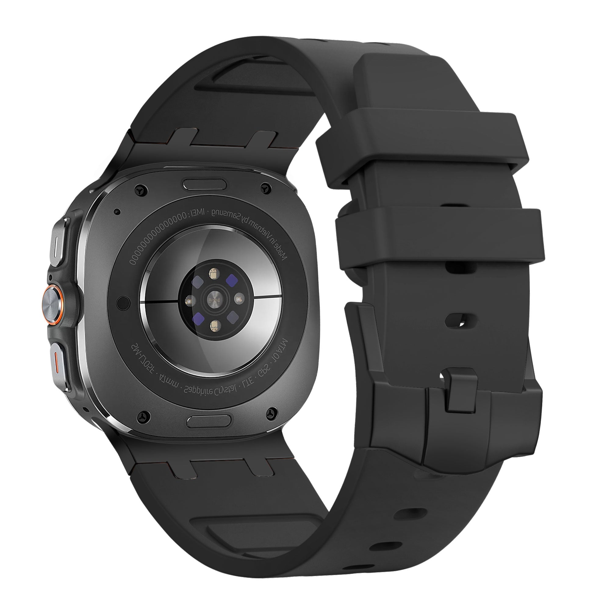 Bandz Samsung Galaxy Watch Ultra Silikonarmband 'Luxe Liquid' (Schwarz mit Schwarz)
