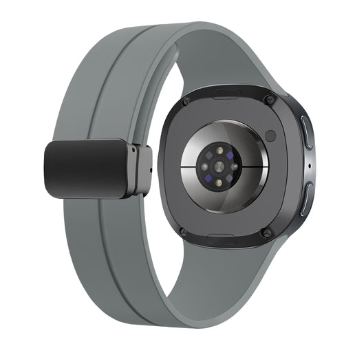 Samsung Galaxy Watch 8 Classic D-Schnalle Silikonarmband (Dunkel Grau)