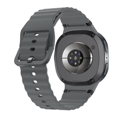 Samsung Galaxy Watch 8 Classic Wave Silicone Strap (Dark Grey)