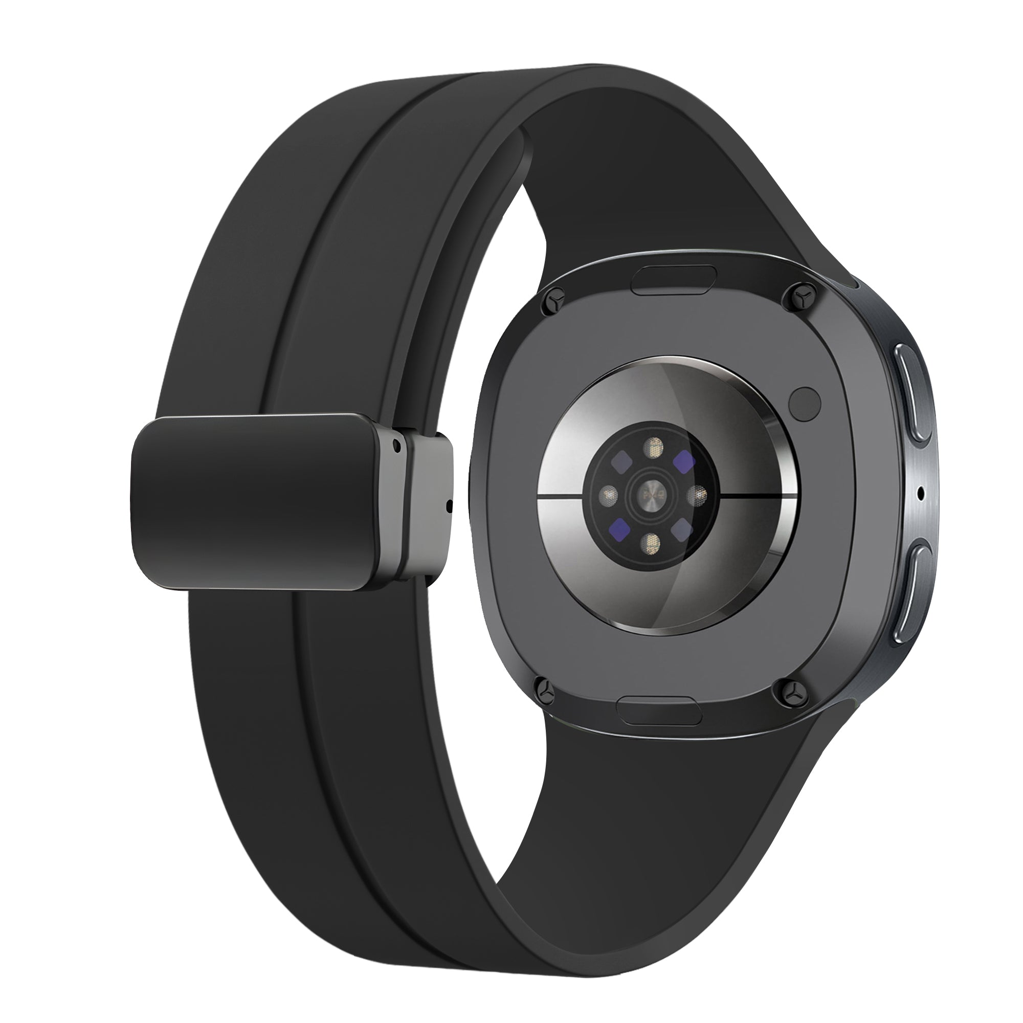 Samsung Galaxy Watch 8 Classic D-Schnalle Silikonarmband (Schwarz)