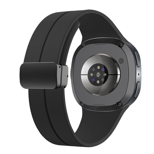 Samsung Galaxy Watch 8 - 44mm D-Schnalle Silikonarmband (Schwarz)