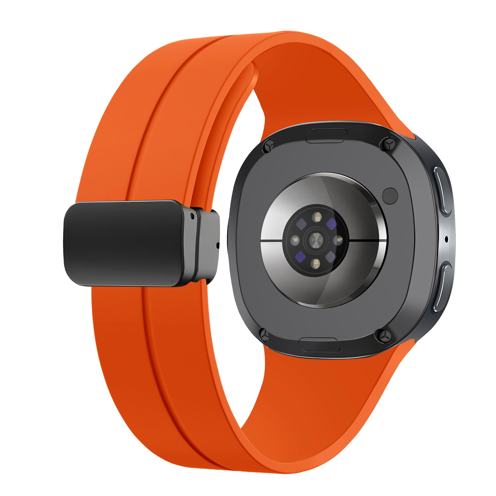 Samsung Galaxy Watch 9 - 44mm D-Buckle Silicone Strap (Orange)