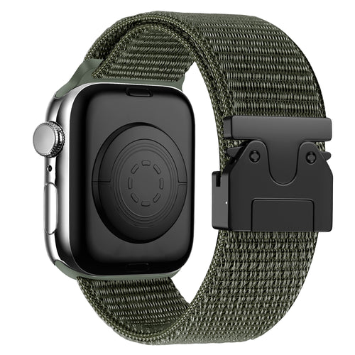 Bandz Apple Watch Ultra Nylonarmband 'Classic' mit P-Schnalle (Armeegrün)