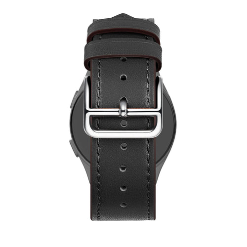 Bandz Amazfit Balance 2 Leather Strap 'Deluxe' (Black)