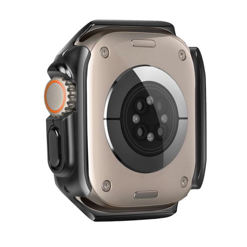 Bandz Apple Watch Ultra - 49mm galvanisiertes TPU-Gehäuse (Schwarz)