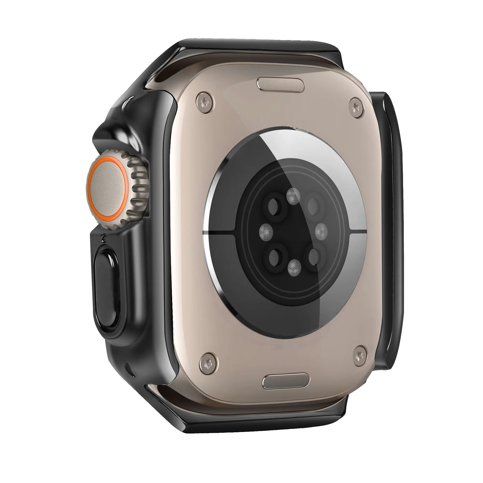 Bandz Apple Watch Ultra - 49mm galvanisiertes TPU-Gehäuse (Schwarz)