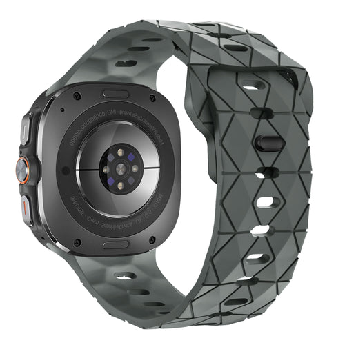 Samsung Galaxy Watch Ultra 2 Silicone Strap Hexagons (Dark Grey)