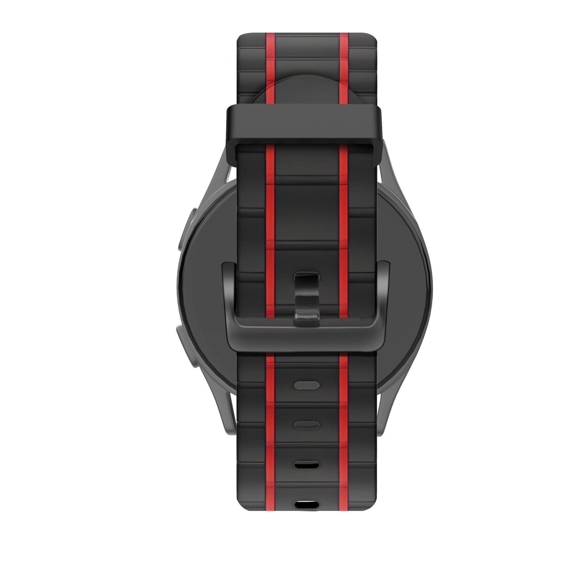 Bandz Huawei Watch GT 5 - 46mm Sportarmband gestreift (Schwarz/Rot)