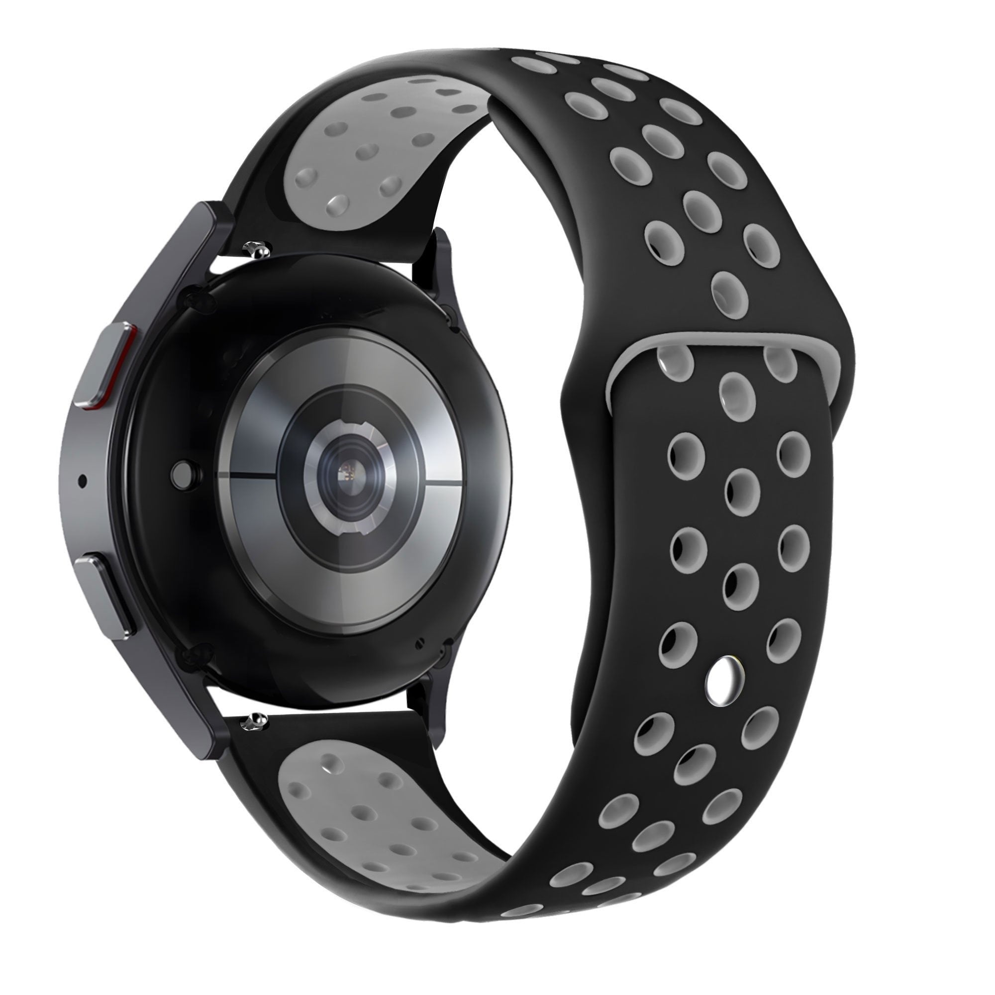 Bandz Huawei Watch 5 - 46mm Sportarmband 'Deluxe' (Schwarz/Grau)