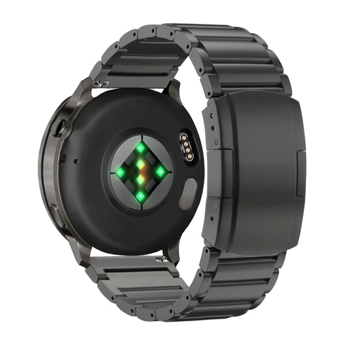 Bandz Garmin Vivoactive 4s Titanium Link Strap (Black)