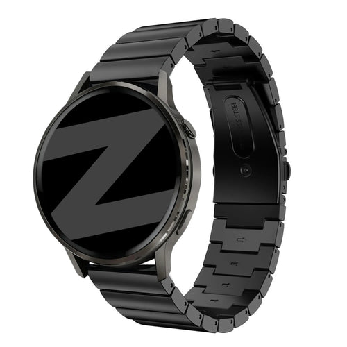 Bandz Garmin Vivoactive 5 Steel Strap 'One Bead' (Black)