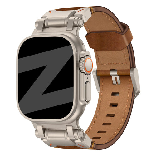Bandz Apple Watch Lederarmband 'Explorer' (Braun)