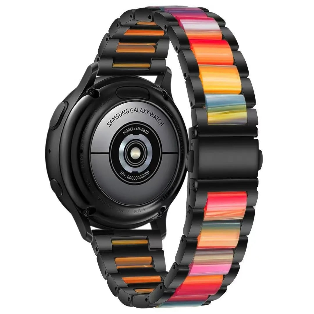 Amazfit GTR Mini Steel Resin Strap (Black/Colourful)