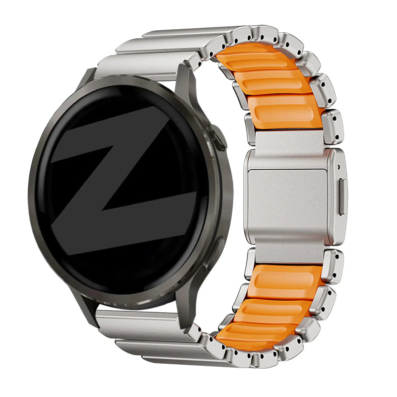 Bandz Samsung Gear S3 Titanarmband 'Hybrid' (Titan/Orange)