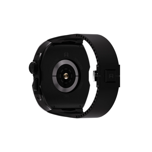 Reqior Apple Watch Ultra Hülle mit integriertem Gummi-Armband (Schwarz)