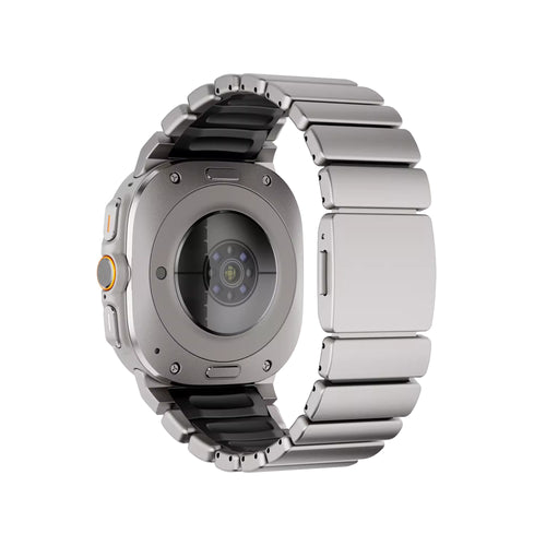 Bandz Samsung Galaxy Watch Ultra 2 Titanium Strap 'Hybrid' (Titanium/Black)