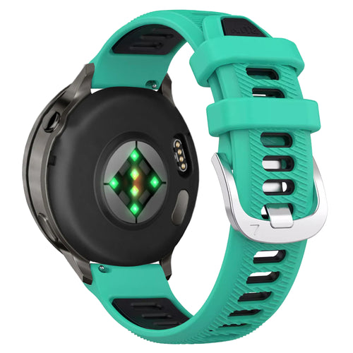 Bandz Garmin Forerunner 255s Sportarmband mit Schnalle (Aqua/Schwarz)