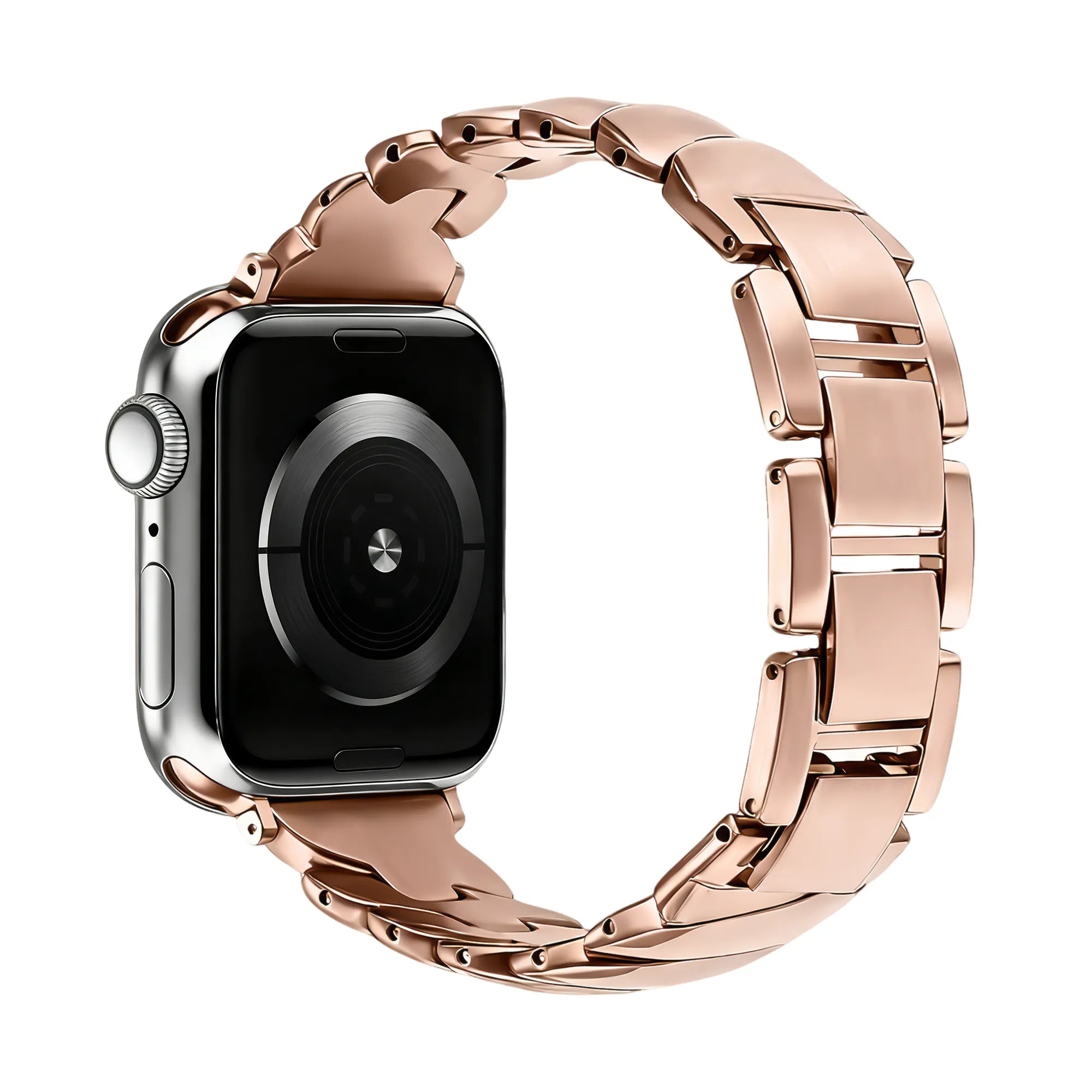Bandz Apple Watch Premium Metallarmband 'Twisted' (Roségold)
