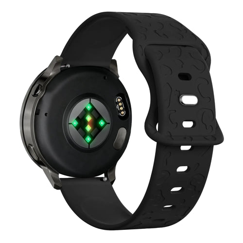 Bandz Garmin Vivomove Luxe Silikonarmband 'Leopard' (Schwarz)