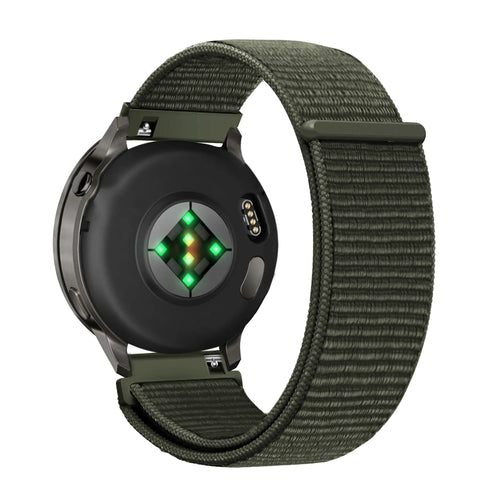 Bandz Garmin Forerunner 265s Nylon Loop Strap (Dark Green)