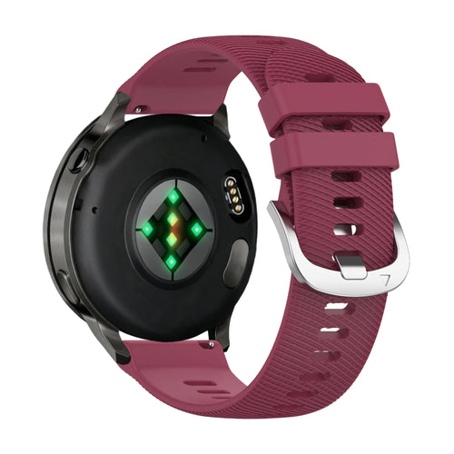 Bandz Garmin Venu 3s Silikonarmband 'Deluxe' (Weinrot)